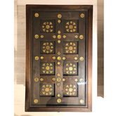 Indian Antique Brass Work Solid Wood Coffee Table C40